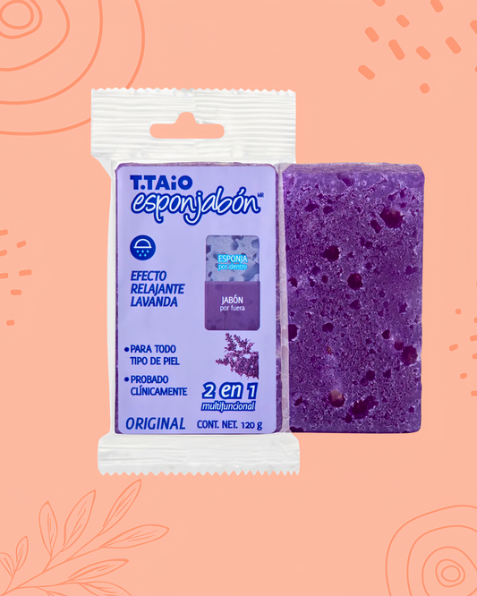 Esponjabón lavanda relajante | Jabón + Esponja 2 en 1