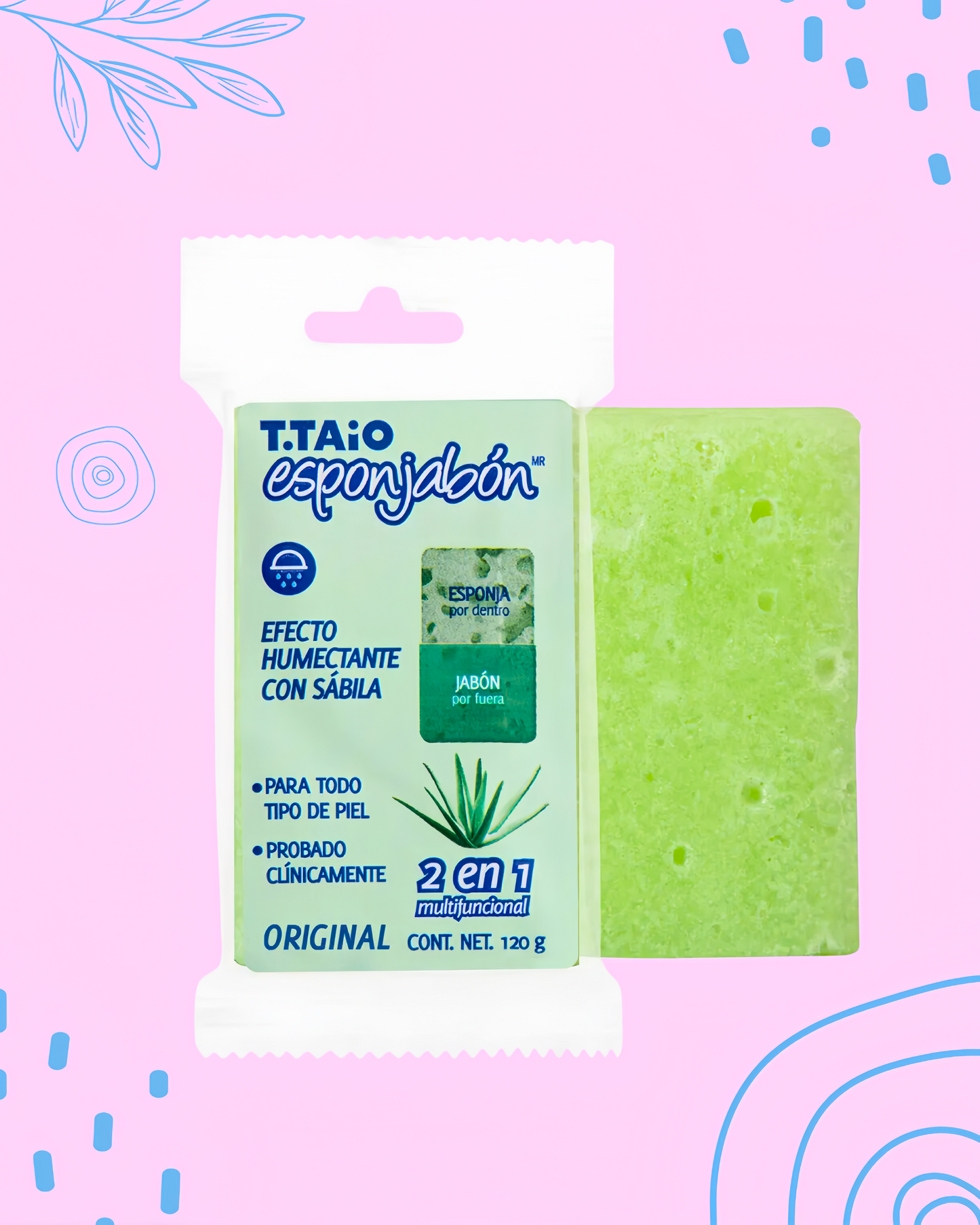 Esponjabón aloe vera hidratante  | Jabón + Esponja 2 en 1